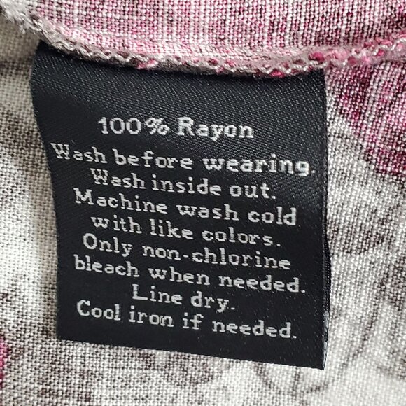 Rock & Republic Womens XXL Shirt Floral Button Up Rayon Roll Tab Light Blouse - Picture 9 of 12